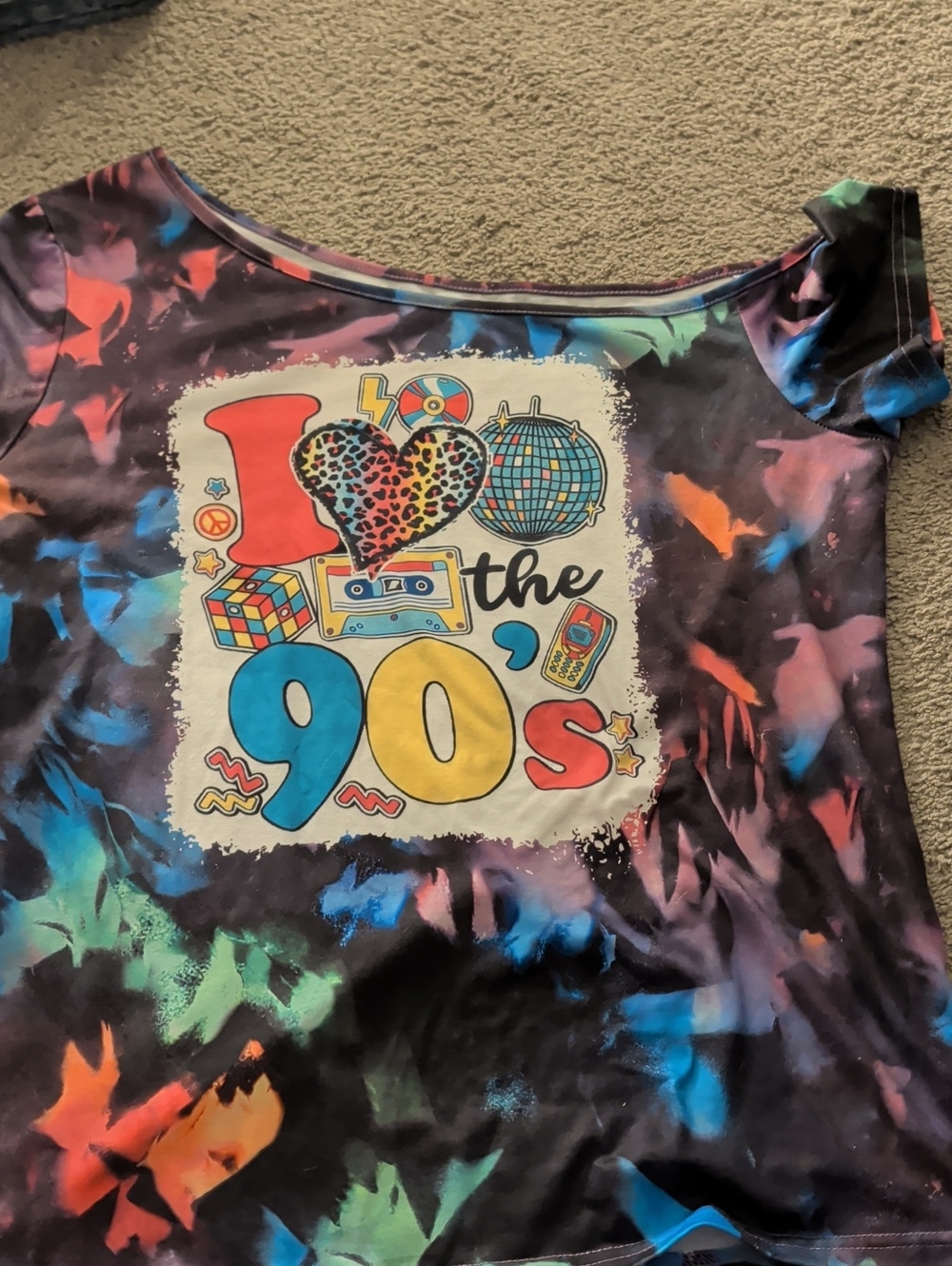 I Love the 90's Tie-Dye Kids Tee - Multicolor